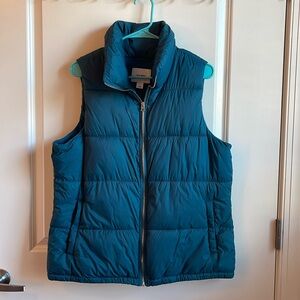 Old Navy Frost Free Fleece Lined Teal Puffer Vest